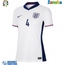 Engleska Declan Rice #4 Domaci Dres za Ženska EP 2024 Kratak Rukav